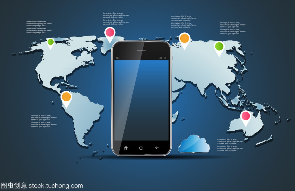 信息圖表商務模板矢量圖